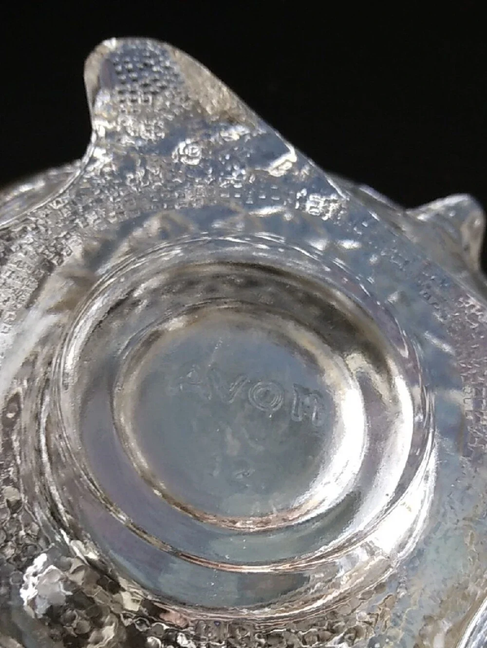 Avon Clear Glass Turtle Votive Candle Holder
